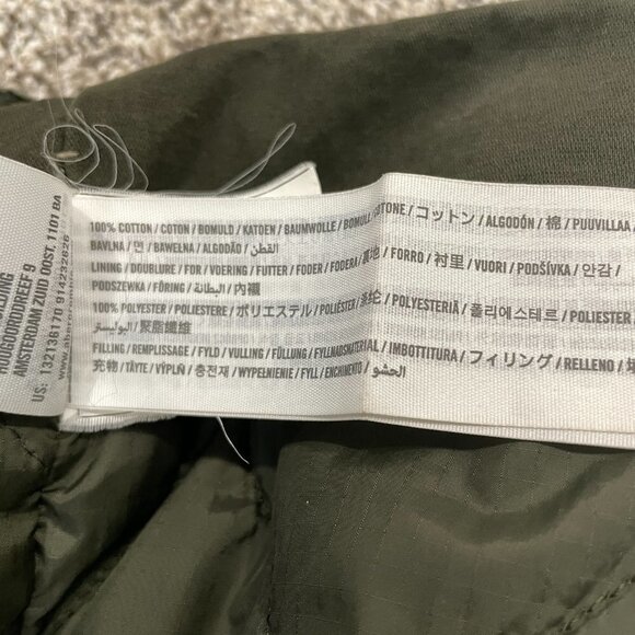 Abercrombie & Fitch Men Sz S Military‎ Hooded Quilted Lining Canvas Field Jacket - Picture 9 of 9